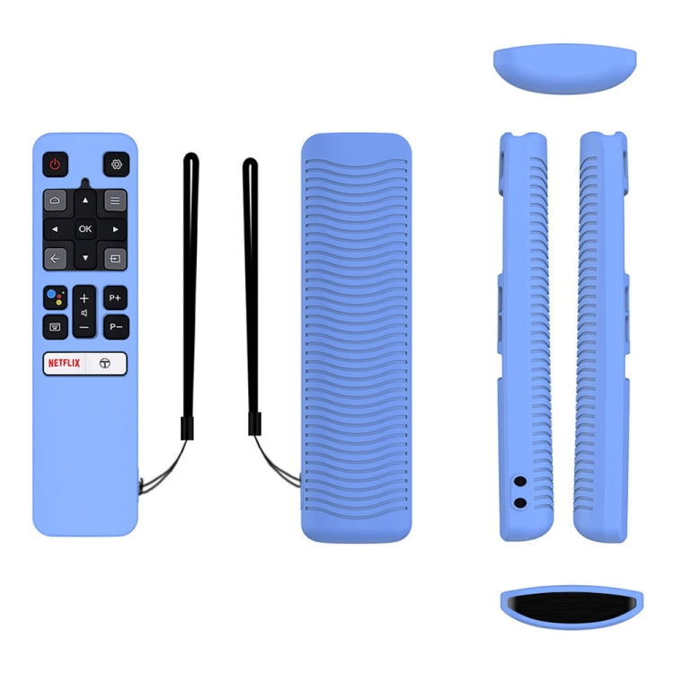For TCL RC802V FMR1 FNR1 Y40 TV Remote Control Anti-Drop Silicone Protective Case(Luminous Blue) - Remote Control Covers by buy2fix | Online Shopping UK | buy2fix
