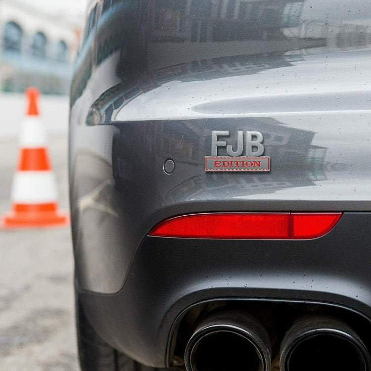 5pcs Car Body Rear Modification Plate Label(Black Red) by buy2fix