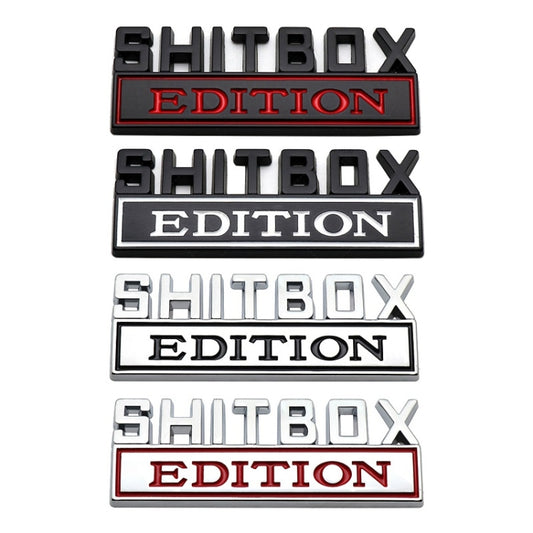 5pcs Car Body Rear Modification Badge Plate Label(Silver Red) by buy2fix