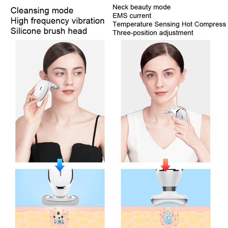 KAKUSAN KKS183 Vibrating Massage Neck Wrinkle Instrument Neck Face Massage Instrument(White) by buy2fix