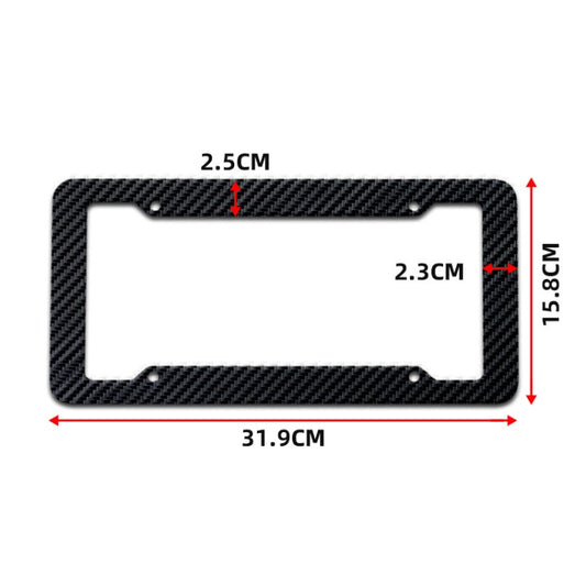 2pcs Carbon Fiber License Plate Frame Car Modification Supplies by buy2fix