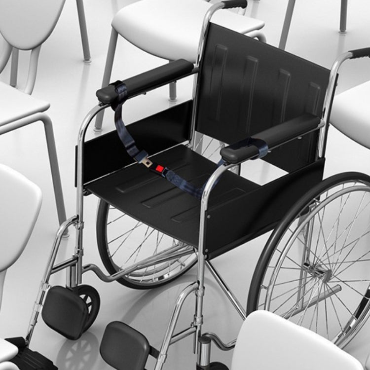2pcs B7 Free Installation Motorcycle / Stretcher / Electric Wheelchair Seat Belt(Black) by buy2fix