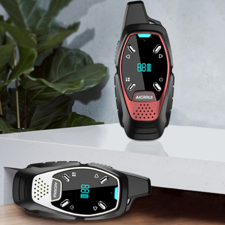 LED Display USB Charging Wireless Handheld Small Mini Walkie Talkie(Red) by buy2fix