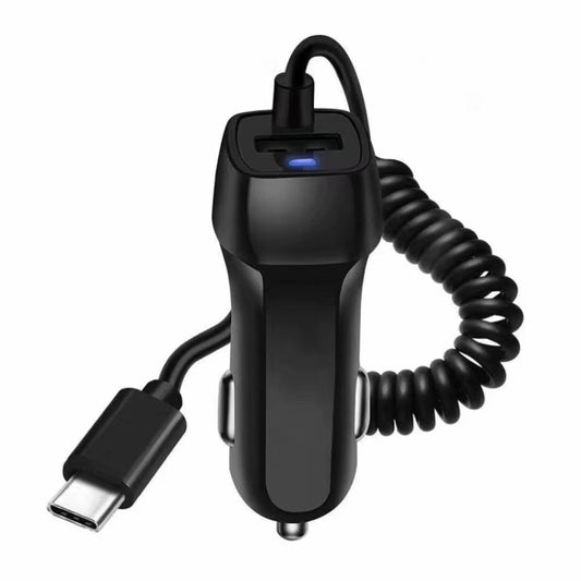 522AL Fast Charging With Cable Car Charging, Output Interface: Type-C/USB-C (Black) by buy2fix