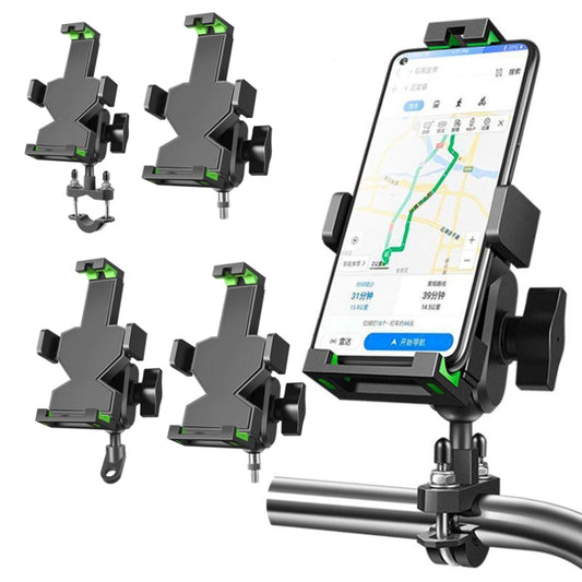A04 Metal Motorcycle Mobile Phone Navigation Bracket Bicycle Frame Multifunctional Car Fixed Clamp(U Car Handlebar Model) by buy2fix