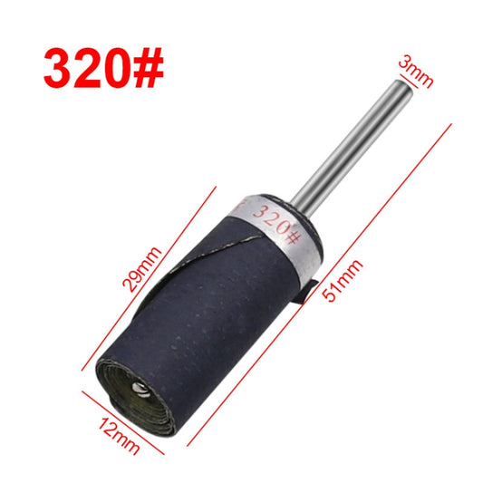 10pcs 3mm Handle Mirror Polishing Paper Stick, Mesh: 320 by buy2fix