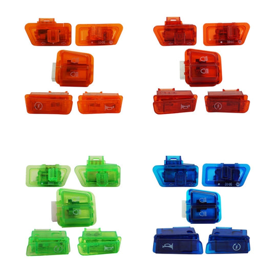 Motorcycle Headlight Horn Steering Switch Accessories(5 in 1 Orange) by buy2fix