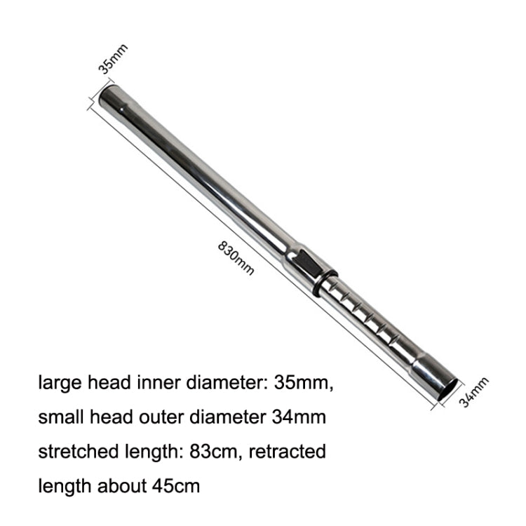 For Midea Vacuum Cleaner Accessories Straight Tube Telescopic Rods Extension Tube Inner Diameter 35mm by buy2fix