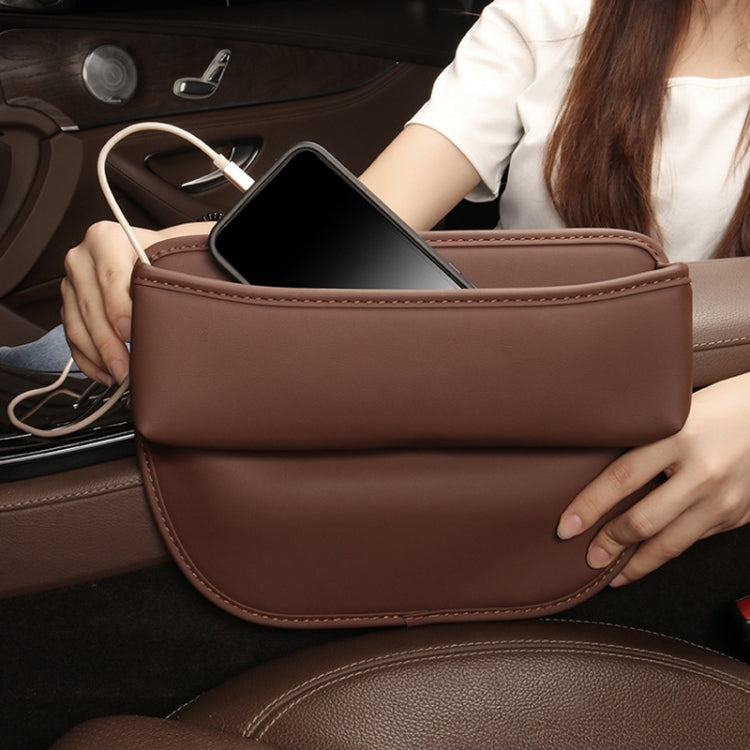 Multifunctional Car Seat Crevice Storage Box, Pattern: No Logo(Claret) by buy2fix