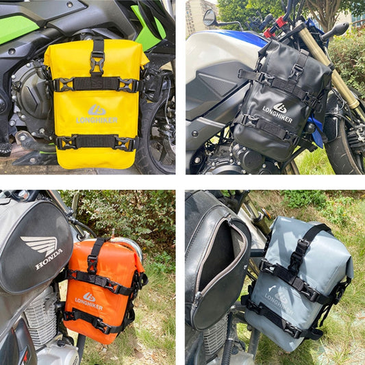 LONGHIKER Motorcycle Quick Release Waterproof Bumper Side Bag(Black) by buy2fix