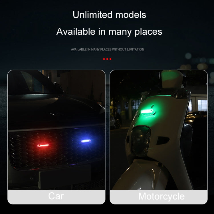 Motorcycle Electric Car Anti-Rear Collision Solar Strobe Warning Light, Specification: Blue Light by buy2fix