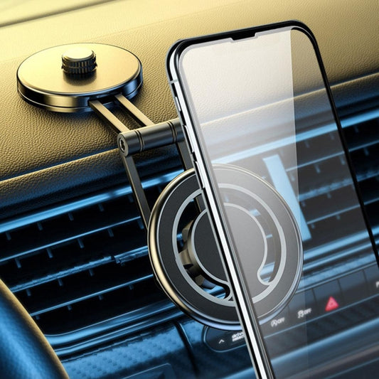 D27 Car Magnetic Telescopic Folding Navigation Mobile Phone Holder(Silver) by buy2fix