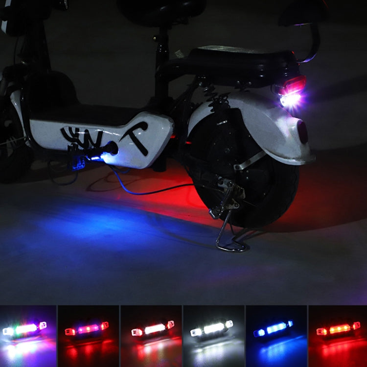 Motorcycle Bicycle Charging Strobe Decorative Warning Tail Light(Blue Light) by buy2fix