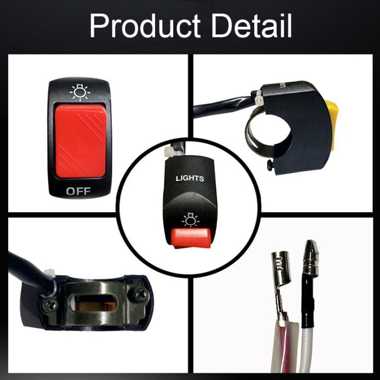 TF-1796 Electric Motorcycle Retrofit Accessories Double Flash Warning Light Switch(Random Color Delivery) by buy2fix