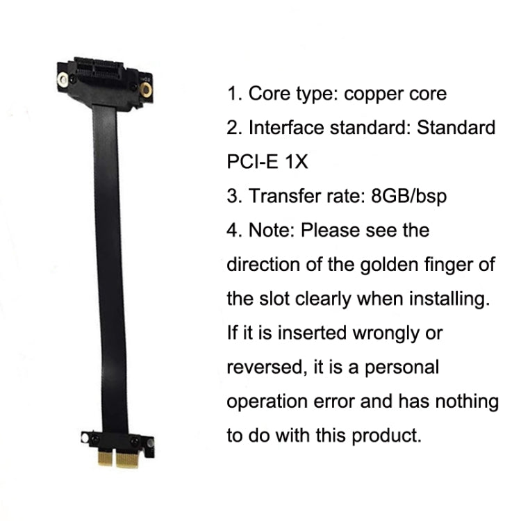 PCI-E 3.0 1X 180-degree Graphics Card Wireless Network Card Adapter Block Extension Cable, Length: 20cm by buy2fix