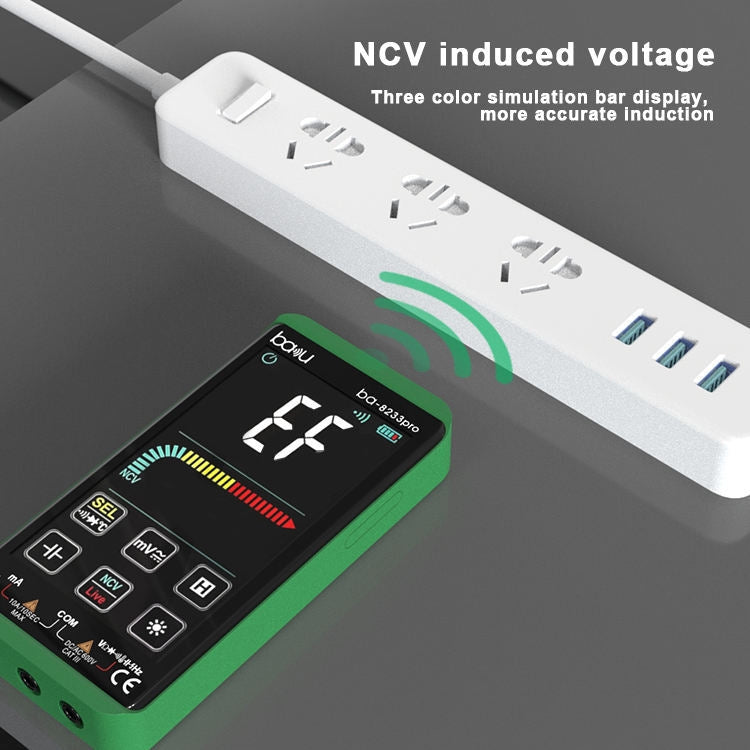 BAKU BA-8233 Pro Electric Maintenance Resistor Current Touch Screen Digital Mulitmeter(Green) by BAKU