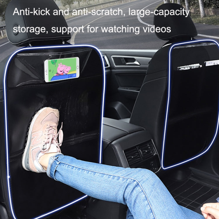 Car Seat Back Children Anti-kick Pad Back Rear Anti-dirty Universal Leather Protection Pad Storage Bag Half Pack Version (Beige) by buy2fix