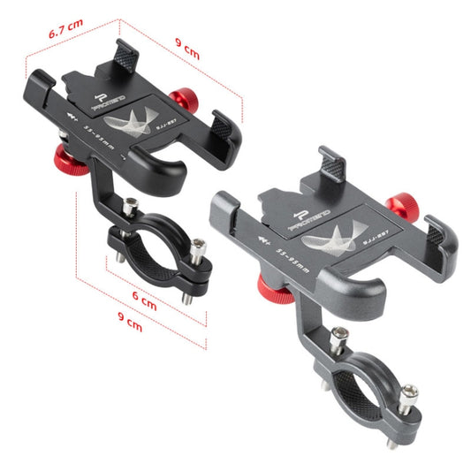 PROMEND SJJ-297 Aluminum Alloy Rotation Adjustable Bicycle Mobile Phone Bracket(Black) by buy2fix