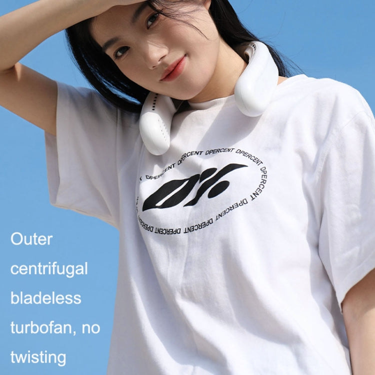 F63 Semiconductor Cooling Hanging Neck Fan USB Silent Outdoor Mini Fan(White) by buy2fix