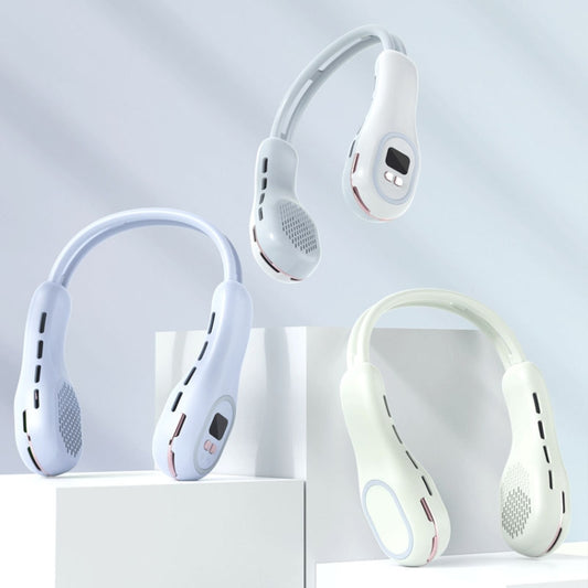 S57 Outdoor Sports RGB Hanging Neck Fan Folding Portable Mini Bladeless USB Fan(Element White) by buy2fix