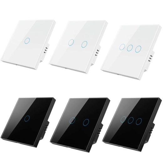 Tuya ZigBee Zero Firewire Touch Wall Remote Control Switch Light Control Voice Switch EU Plug, Style: 1 Gang (White) by buy2fix