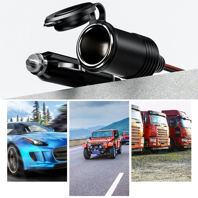 USB Cigarette Lighter Base With Electric Pickup 4m Power Extension Cable by buy2fix