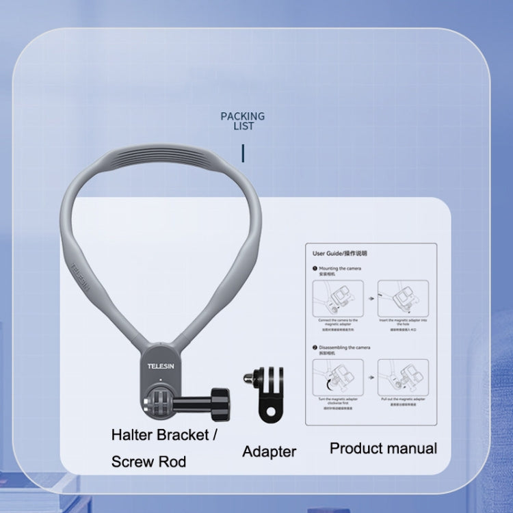 TELESIN TE-HNB-001 Magnetic Halter Bracket Action Camera Shooting Collar For GoPro HERO11 Black / HERO9 Black / DJI Osmo Action 3, Style: MAX Version For S-XXL by buy2fix