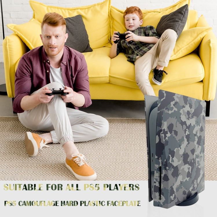 For PS5 CD-ROM Version Game Console Camouflage Shell Protective Cover by buy2fix