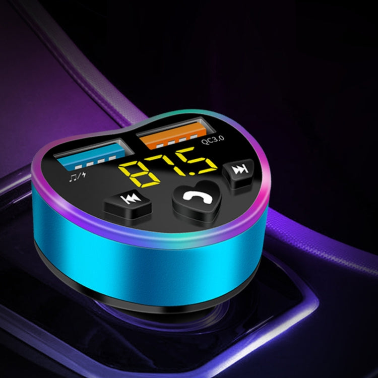 Car MP3 Bluetooth Player FM Transmitter Multifunctional Car Charger, Model: 4.8A Black by buy2fix