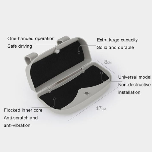 Multifunctional Car Glasses Box Car Sunshine Board Tickets Glasses Clamp(Black) by buy2fix