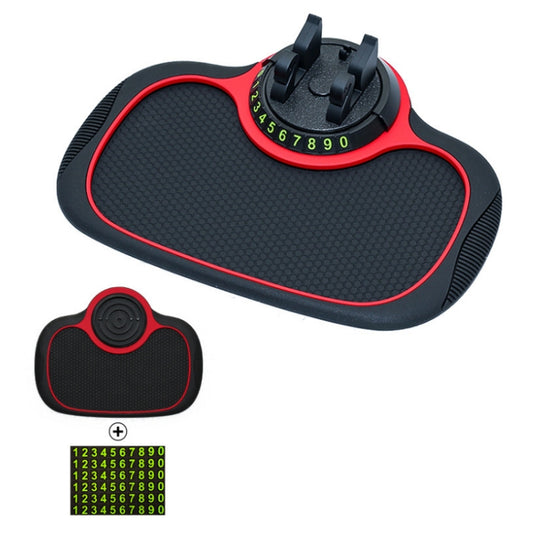 Car Center Console Mobile Phone Anti-skid Mat Temporary Parking Number Plate(With Bracket) by buy2fix