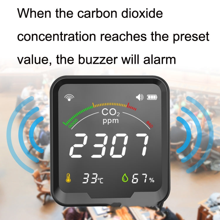 PTH-9CW Wifi Intelligent Infrared CO2 Detector Air Quality Detector Home Temperature And Humidity Meter by buy2fix