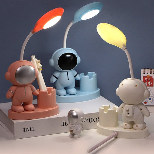T509 Astronaut Pen Holder Desk Lamp with Pencil Sharpener Function(Pink) by buy2fix