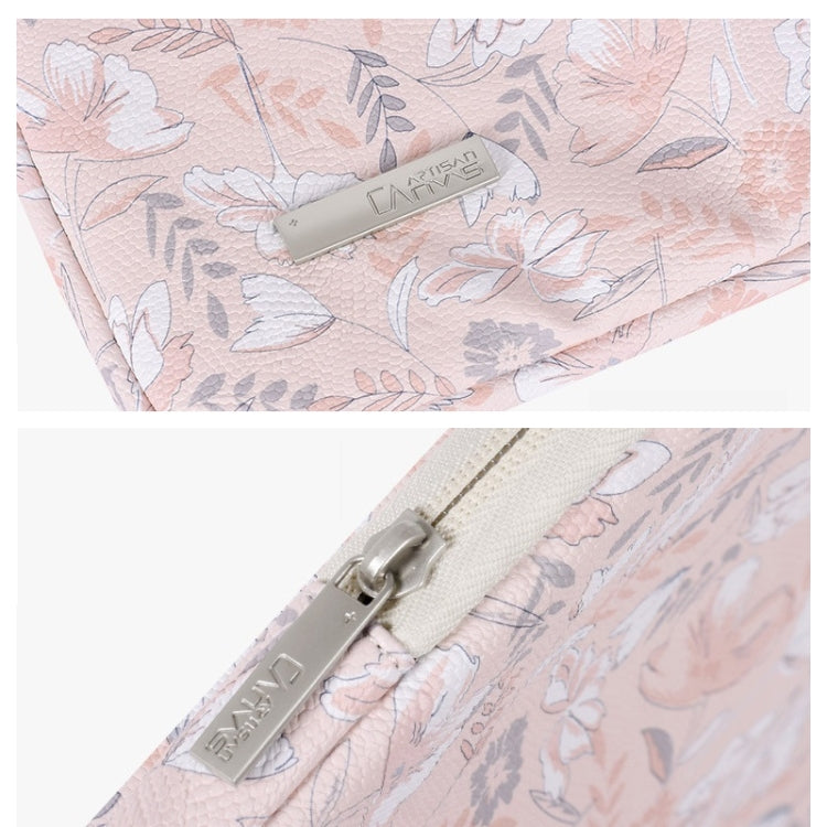 G4-89 PU Laptop Case Tablet Sleeve Bag with Telescoping Handle, Size: 14 Inch(Light Pink) by buy2fix