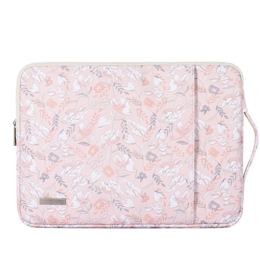 G4-89 PU Laptop Case Tablet Sleeve Bag with Telescoping Handle, Size: 15 Inch(Light Pink) by buy2fix