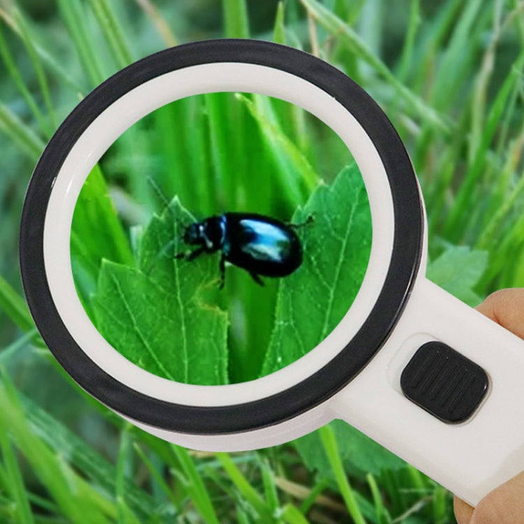 JHS407 30X Handheld HD Magnifier With LED Light(Paper Package) by buy2fix