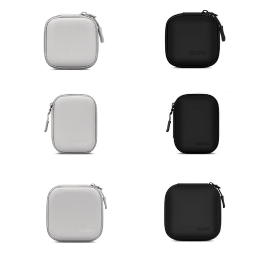 Baona BN-F017 Leather Digital Headphone Cable U Disk Storage Bag, Specification: Large Square Black by Baona