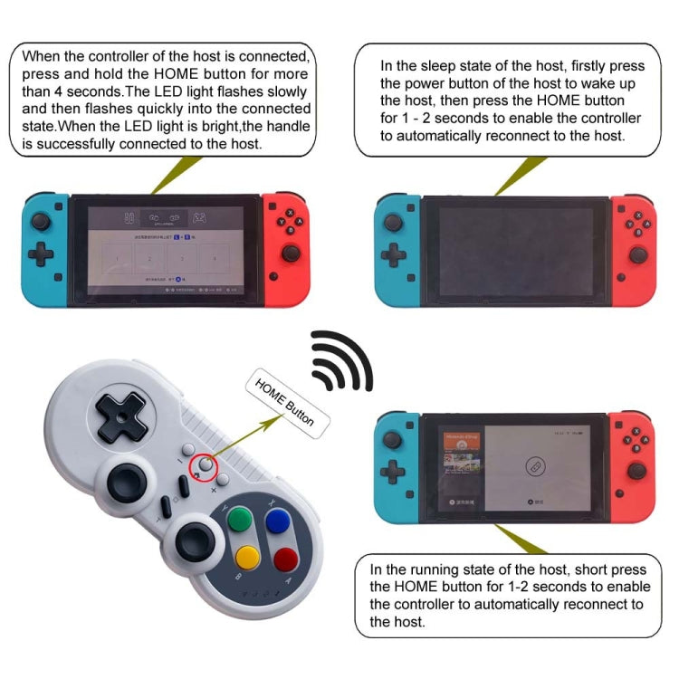 8580 for Nintendo Switch Mini Game Console Motion Sensing Wireless Controller(Silver gray) by buy2fix
