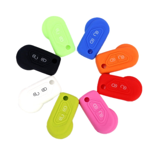 For Citroen C5/Elysee 2pcs Silicone Key Protector(Red) by buy2fix