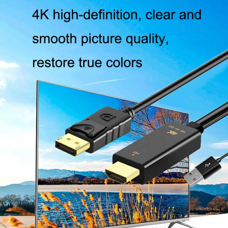 H146 25cm 4K 60Hz HDMI To DP Adapter With Power Supply HD Converter by buy2fix