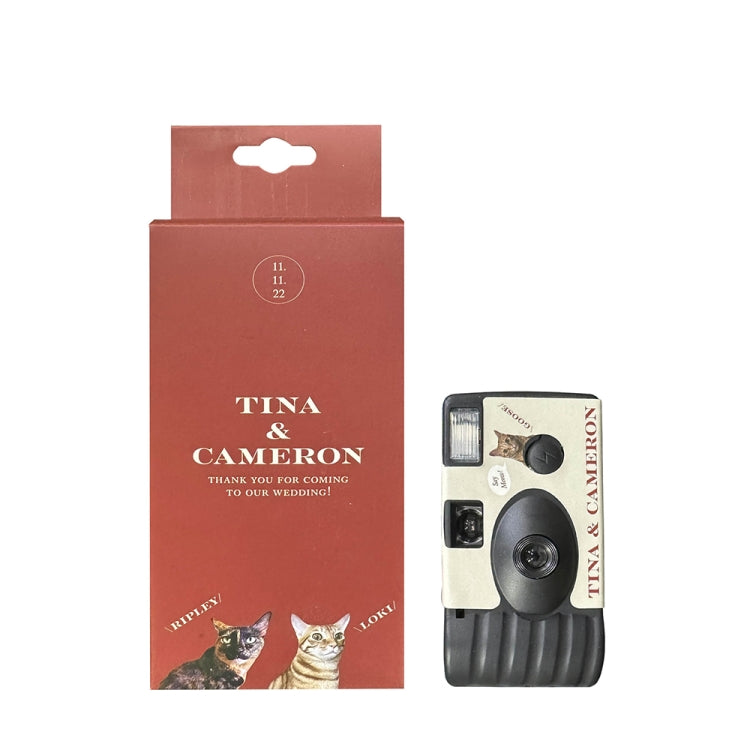 18pcs Red Good Luck Retro Film Camera Waterproof Cartoon Decorative Stickers without Camera by buy2fix