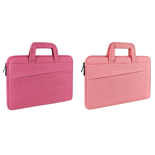 ST03 Waterproof Laptop Storage Bag Briefcase Multi-compartment Laptop Sleeve, Size: 14.1-15.4 inches(Rose Pink) by buy2fix