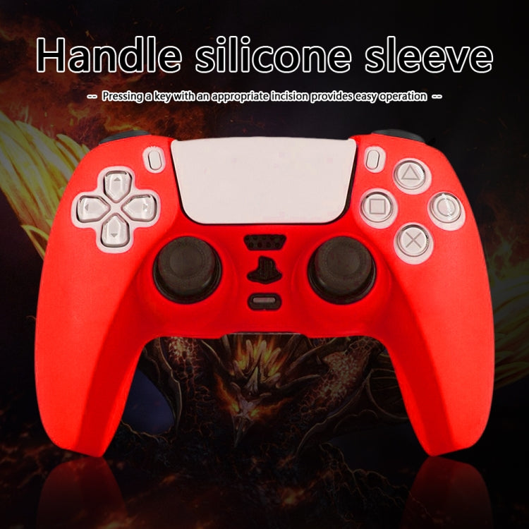 For PS5 Controller Silicone Case Protective Cover, Product color: Camouflage Red by buy2fix