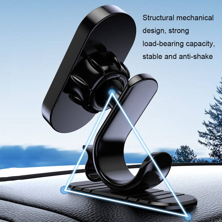 D6 360-degree Rotating Magnetic Suction Car Mobile Phone Holder(Black) by buy2fix