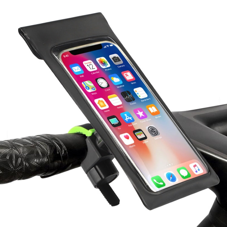 Outdoor Cycling Mobile Phone Navigation Waterproof Bracket(Black Green) by buy2fix