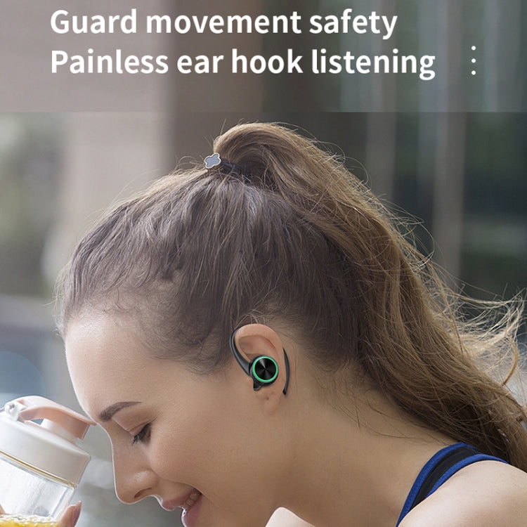 R201 With Charging Bin Hanging Ear Stereo Digital Display Bluetooth Earphones(Skin Color) by buy2fix