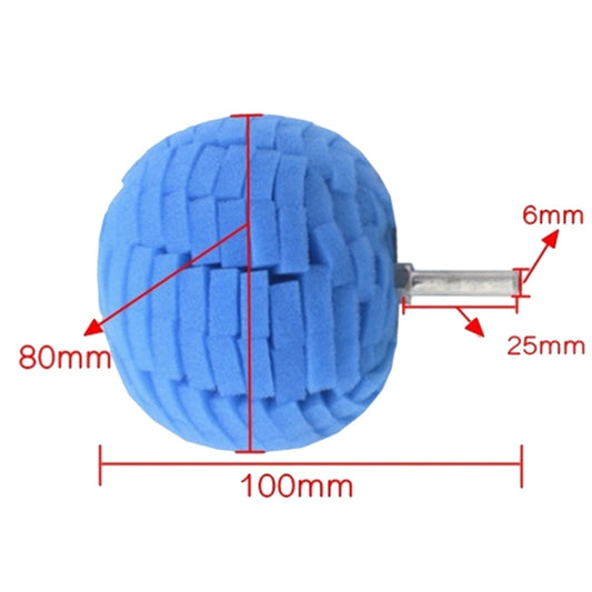 2pcs Car Wheel Rim Small Area Sponge Polishing Ball(Random Color Delivery) by buy2fix