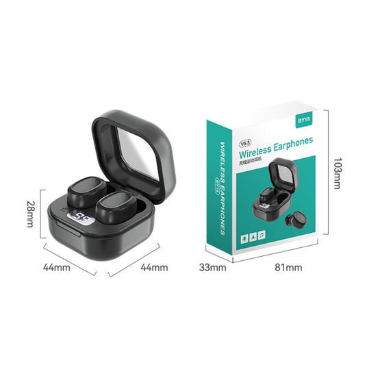 With Charging Bin Stereo Wireless Bluetooth Earphones, Style: BY17 White by buy2fix