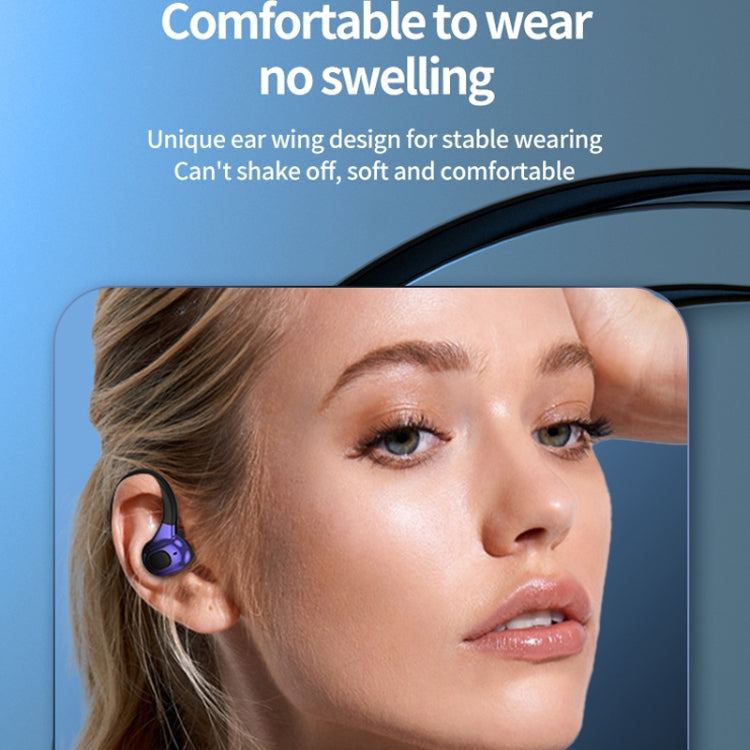 F8 Hanging Ear Stereo Wireless Bluetooth Earphones With Charging Bin(Black Single Ear) by buy2fix