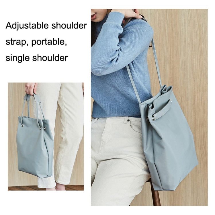 For Apple Macbook Shoulder / Handheld / Messenger Computer Bag, Size: Small(Lake blue+gray PU Power Bag) by buy2fix